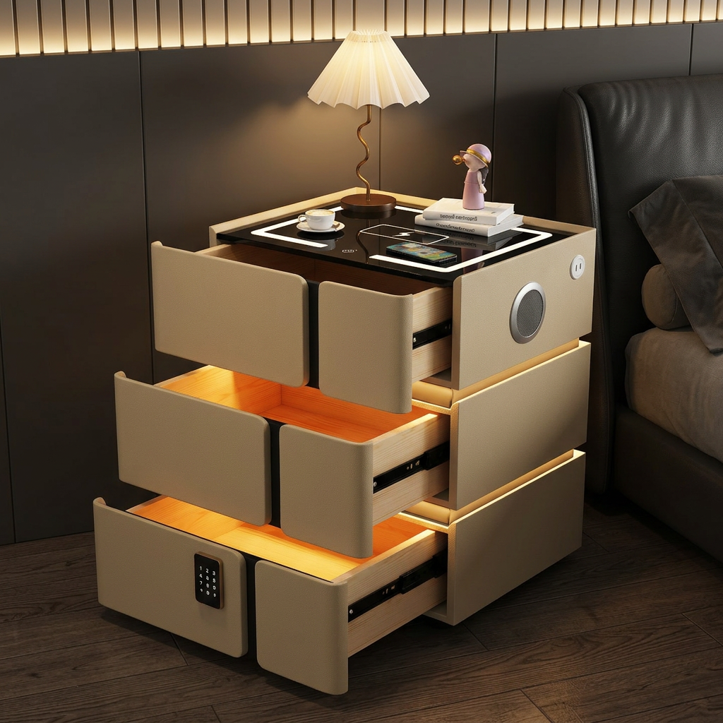 Soft Quad 3 Bedside Table